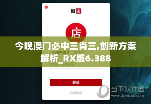 今晚澳门必中三肖三,创新方案解析_RX版6.388