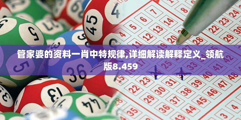 管家婆的资料一肖中特规律,详细解读解释定义_领航版8.459