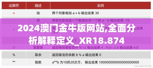 2024澳门金牛版网站,全面分析解释定义_XR18.874