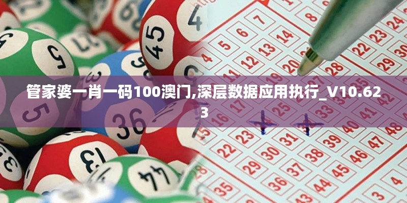 管家婆一肖一码100澳门,深层数据应用执行_V10.623