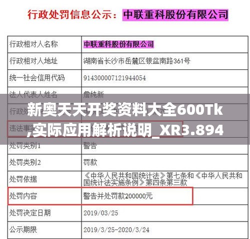 新奥天天开奖资料大全600Tk,实际应用解析说明_XR3.894