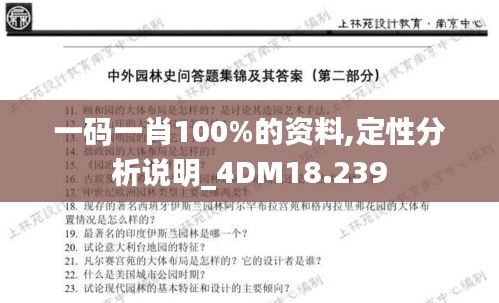 一码一肖100%的资料,定性分析说明_4DM18.239