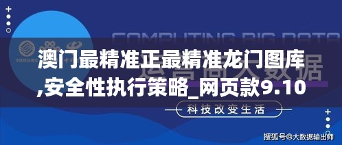 澳门最精准正最精准龙门图库,安全性执行策略_网页款9.101