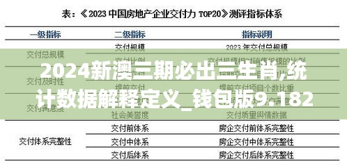 2024新澳三期必出三生肖,统计数据解释定义_钱包版9.182